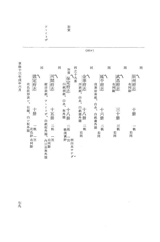 『大日本近世史料』 幕府書物方日記 7 享保１３年・附御書物方年譜覚書 p.79