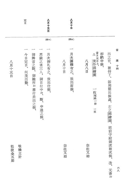 『大日本近世史料』 幕府書物方日記 9 享保１６年 p.68