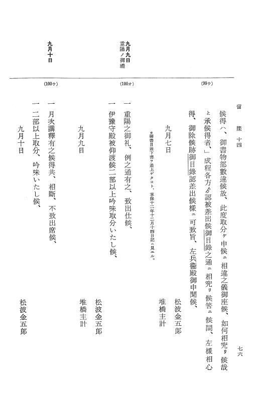 『大日本近世史料』 幕府書物方日記 9 享保１６年 p.76