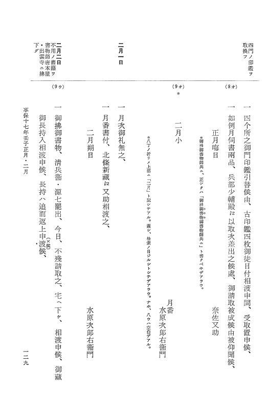 『大日本近世史料』 幕府書物方日記 9 享保１６年 p.128