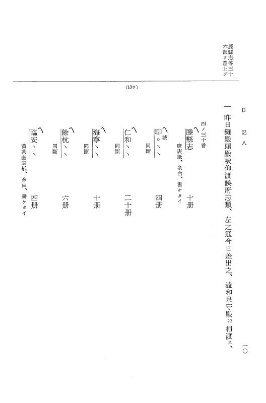 『大日本近世史料』 幕府書物方日記 11 享保２０年 p.10
