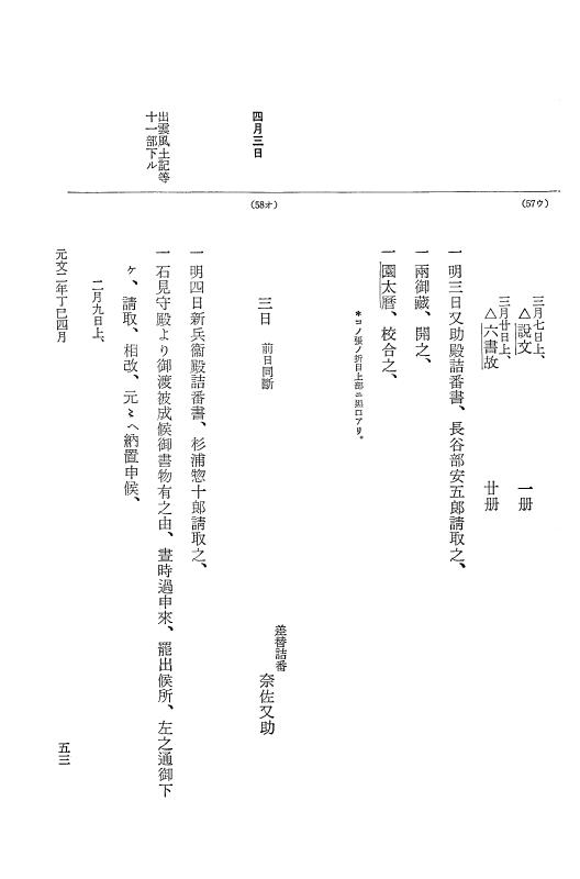 『大日本近世史料』 幕府書物方日記 13 元文２年 p.53