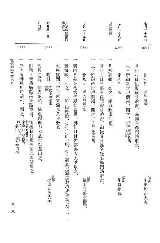 『大日本近世史料』 幕府書物方日記 16 元文５年 p.318