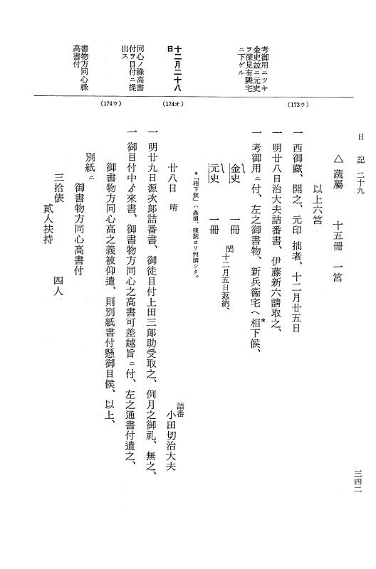 『大日本近世史料』 幕府書物方日記 18 延享元年（寛保４年） p.341